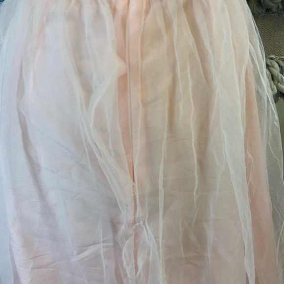 David’s Bridal Light Pink Chiffon Midi Dress Gown - Picture 16 of 16